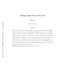 Bollinger Bands Thirty Years Later