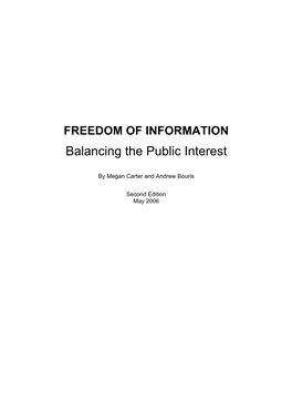 Balancing the Public Interest