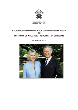 The Prince of Wales Has Been an Active Supporter of the Commonwealth for Over 40 Years