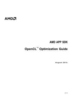 AMD APP SDK Opencl Optimization Guide