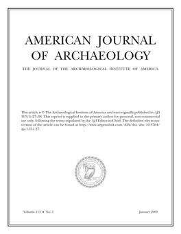 American Journal of Archaeology