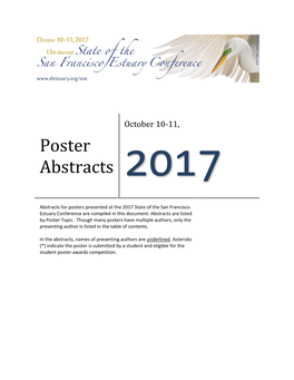 Poster Abstracts 2017