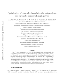 Optimization of Eigenvalue Bounds for the Independence and Chromatic Number of Graph Powers