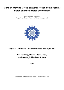 Impacts of Climate Change on Water Management Stocktaking, Options