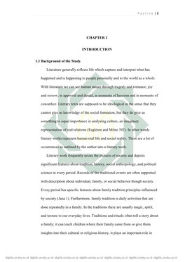 CHAPTER 1 INTRODUCTION 1.1 Background of the Study Literature