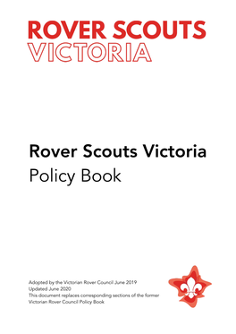 Rover Scouts Victoria Policy Book