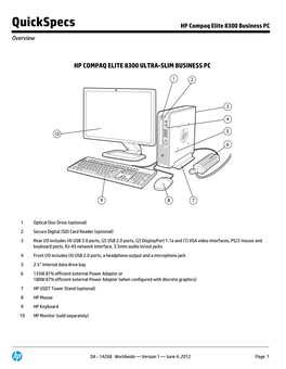 HP Compaq Elite 8300 Business PC Overview