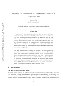 Exploring the Performance of Deep Residual Networks in Crazyhouse Chess