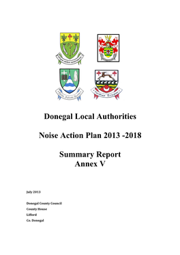 Donegal Local Authorities Noise Action Plan 2013 -2018 Summary Report Annex V