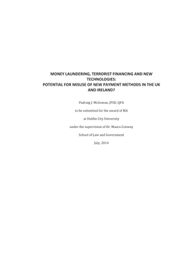 PDF (Money Laundering, Terrorist Financing, and New