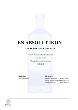 En Absolut Ikon – Att Se Bortom Etiketten 1