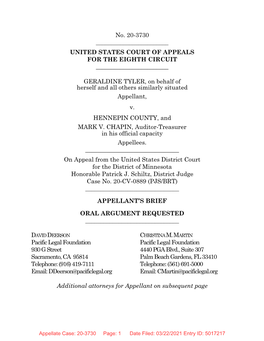 United States Court of Appeals for the Eighth Circuit ______