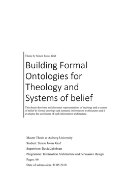 Building Formal Ontologies for Theology and Systems of Belief