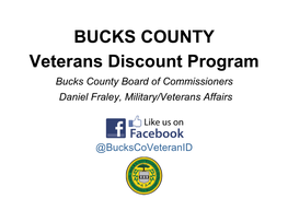 Bucks County Veterans Discount Card Vendor List