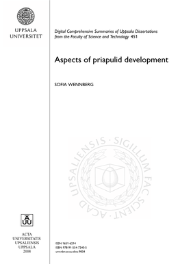 Aspects of Priapulid Development