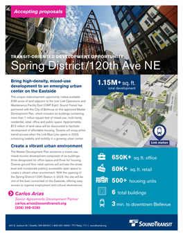 Spring District/120Th Street Station TOD Opportunity Flyer