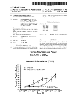 Human Neurogenesis Assay: MKC-231 + AMPA