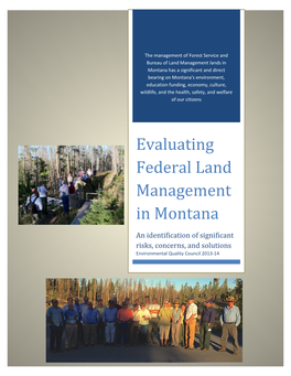 Evaluating Federal Land Management in Montana