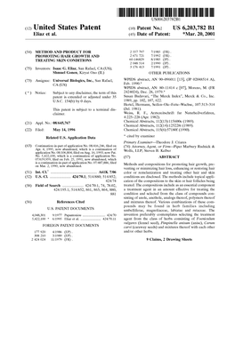 (12) United States Patent (10) Patent No.: US 6,203,782 B1 Eliaz Et Al