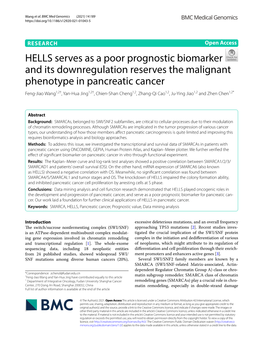 HELLS Serves As a Poor Prognostic Biomarker and Its Downregulation