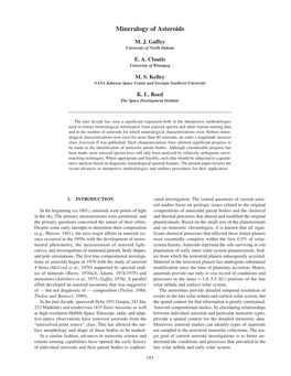 Mineralogy of Asteroids 183