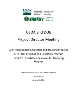 USDA and DOE Project Director Meeting