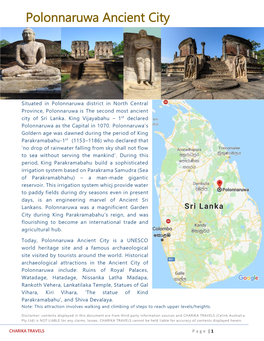 Polonnaruwa Ancient City