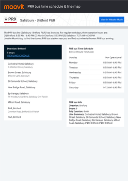 PR9 Bus Time Schedule & Line Route