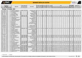 Midweek Regular Coupon 19/10/2020 09:34 1 / 3