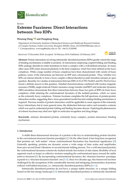 Extreme Fuzziness: Direct Interactions Between Two Idps