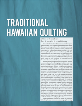 Traditional Hawaiian Quilting