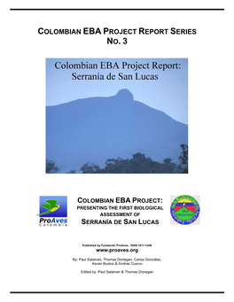 Colombian Eba Project Report Series