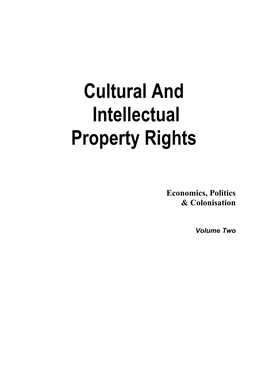 Cultural and Intellectual Property Rights