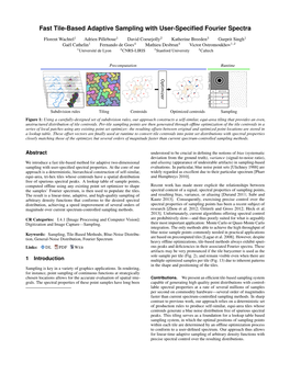 Fast Tile-Based Adaptive Sampling with User-Specified Fourier Spectra