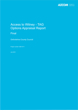 Access to Witney - TAG Options Appraisal Report Final