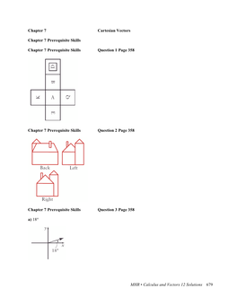 MHR • Calculus and Vectors 12 Solutions 679 Chapter 7 Cartesian