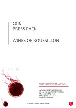 2016 Press Pack Wines of Roussillon