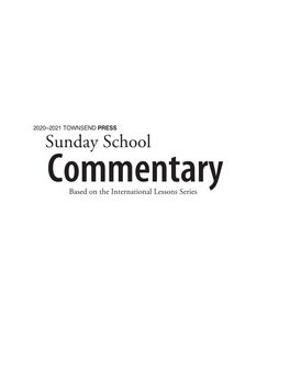 Sunday School Commentary Based on the International Lessons Series