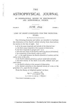 18 9 9Ap J 10 IS the ASTROPHYSICAL JOURNAL AN