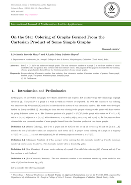 On the Star Coloring of Graphs Formed from the Cartesian Product of Some Simple Graphs