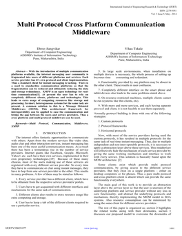 Multi Protocol Cross Platform Communication Middleware