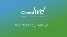 Ipv6 Security Threats and Mitigation Eric Vyncke, Distinguished System Engineer Evyncke@Cisco.Com @Evyncke