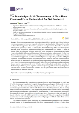 The Female-Specific W Chromosomes of Birds Have Conserved Gene