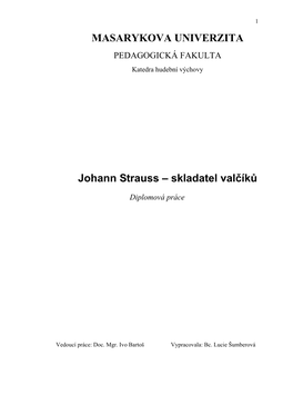 Johann Strauss – Skladatel Valčíků