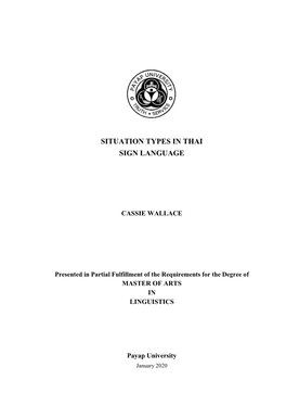Situation Types in Thai Sign Language