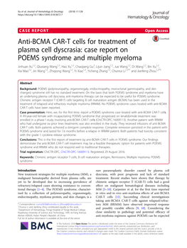 Case Report on POEMS Syndrome and Multiple Myeloma