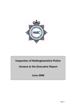 Inspection of Nottinghamshire Police