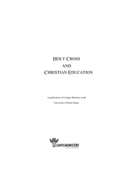 Holy Cross and Christian Education