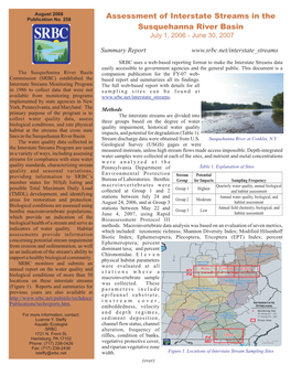 Interstate Streams 2007 Summary Report