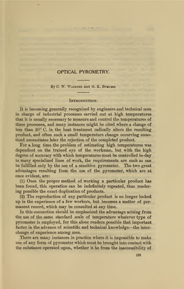 Optical Pyrometry